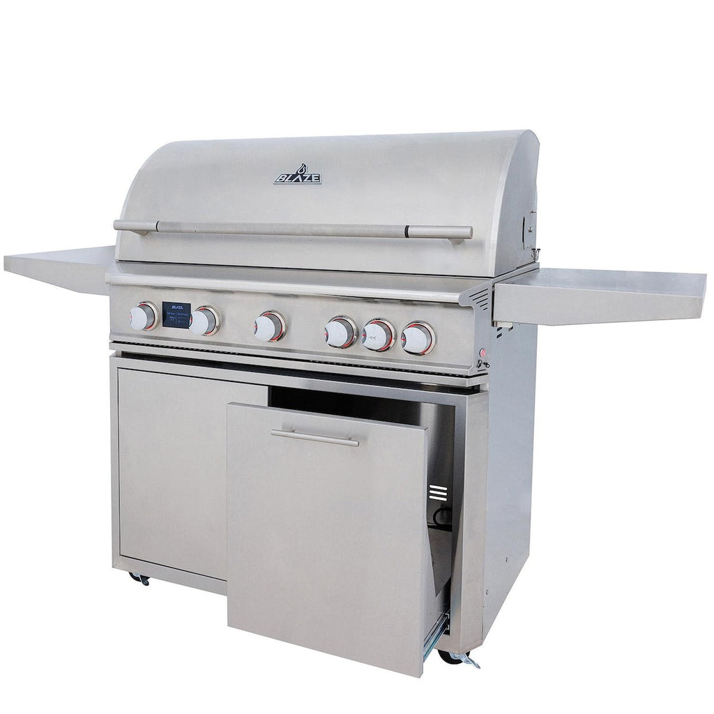 Blaze LTE PRO 40-Inch 5-Burner Freestanding Grill with Digital Temperature Screen & Rotisserie