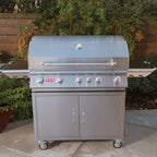 Bull Brahma 38-Inch 5-Burner Freestanding Gas Grill with Rear Infrared Burner