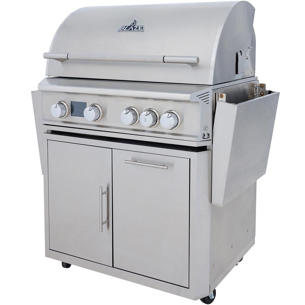 Blaze LTE PRO 32-Inch 4-Burner Freestanding Grill with Digital Temperature Screen & Rotisserie
