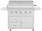 Summerset Sizzler 40-Inch 5-Burner Freestanding Gas Grill On Deluxe Cart