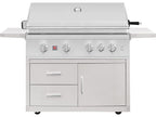 Summerset TRL Pro 40-Inch 4 Burner Freestanding Gas Grill With Rear Infrared Burner and Rotisserie Kit On Deluxe Cart