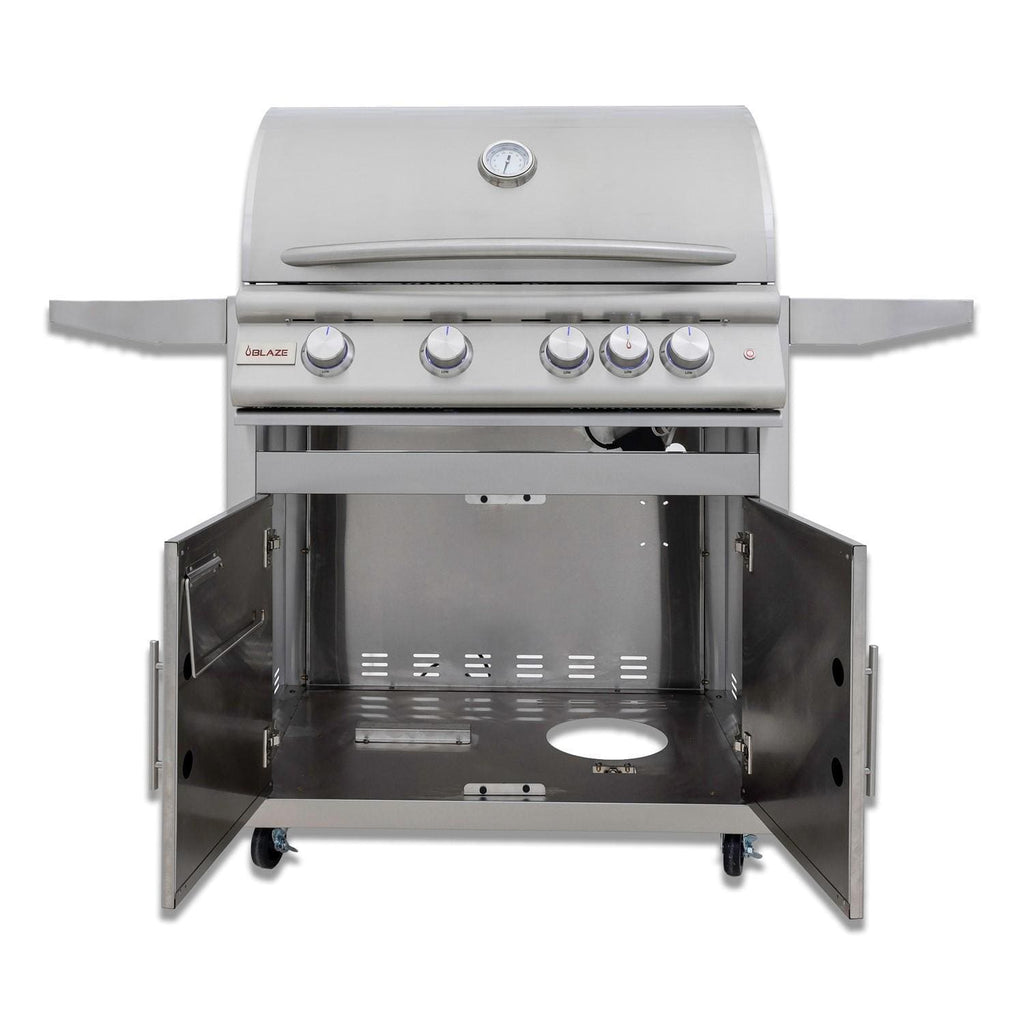 Blaze LTE+ 32-Inch 4-Burner Freestanding Gas Grill with Lift-Assist Hood & Rear Infrared Burner