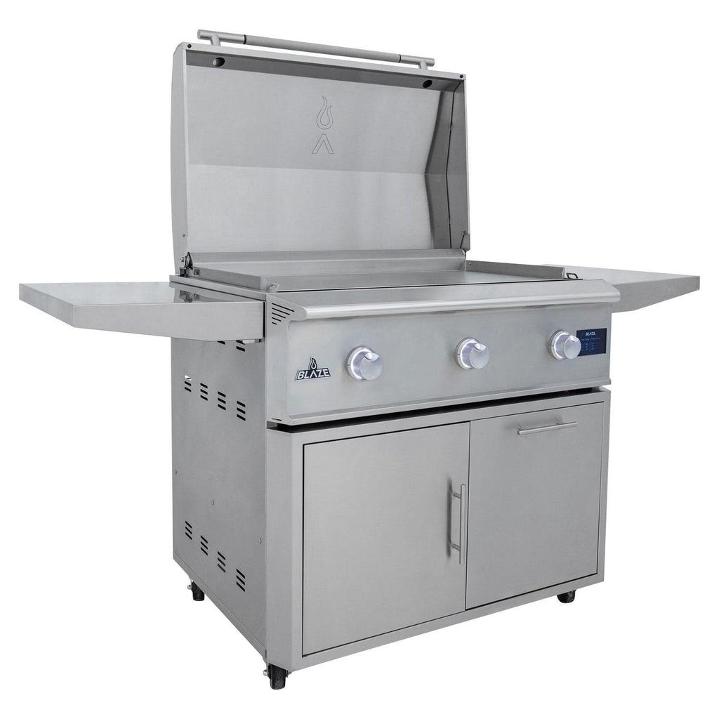 Blaze LTE PRO 40-Inch Freestanding Gas Griddle with Digital Temperature Screen & Lift-Assist Lid