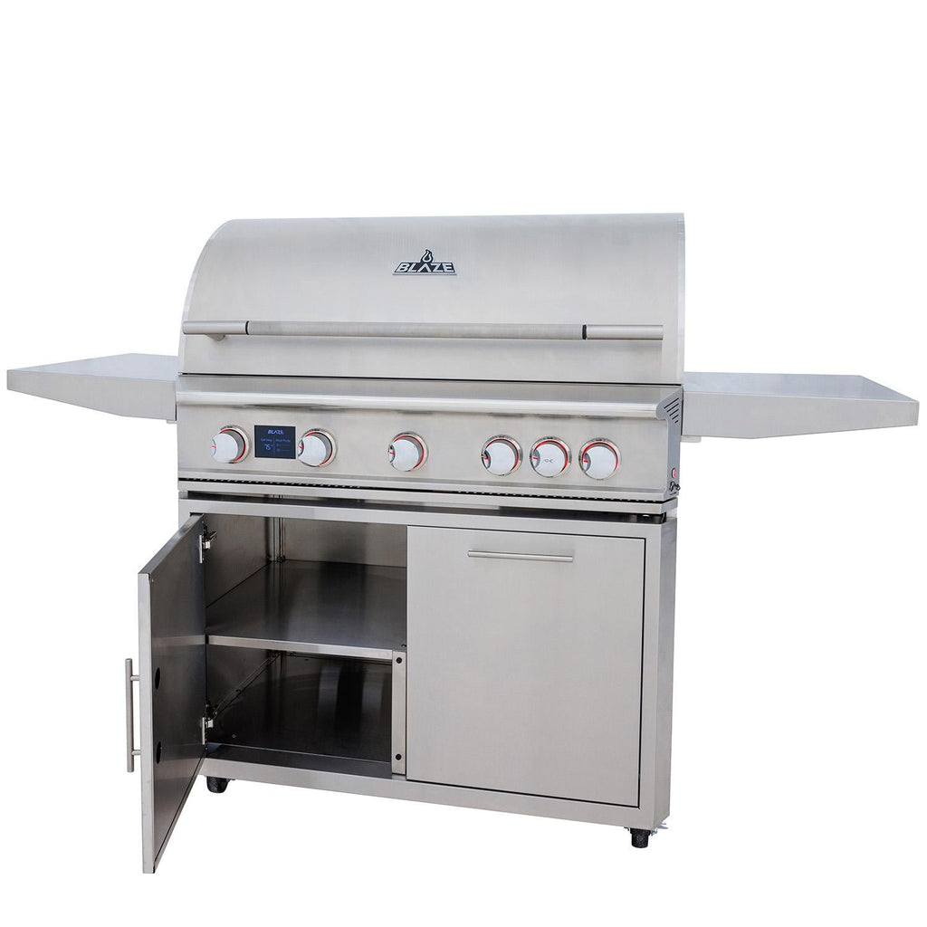Blaze LTE PRO 40-Inch 5-Burner Freestanding Grill with Digital Temperature Screen & Rotisserie