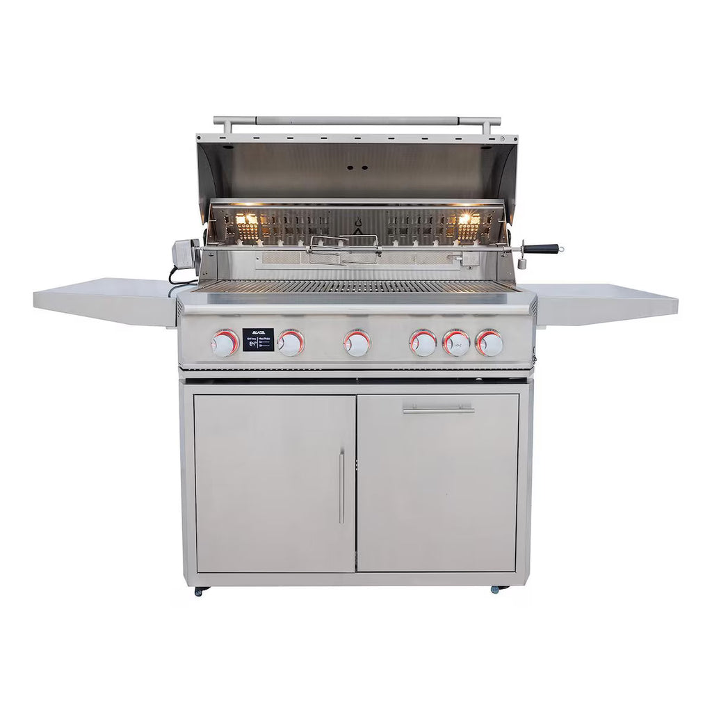 Blaze LTE PRO 40-Inch 5-Burner Freestanding Grill with Digital Temperature Screen & Rotisserie