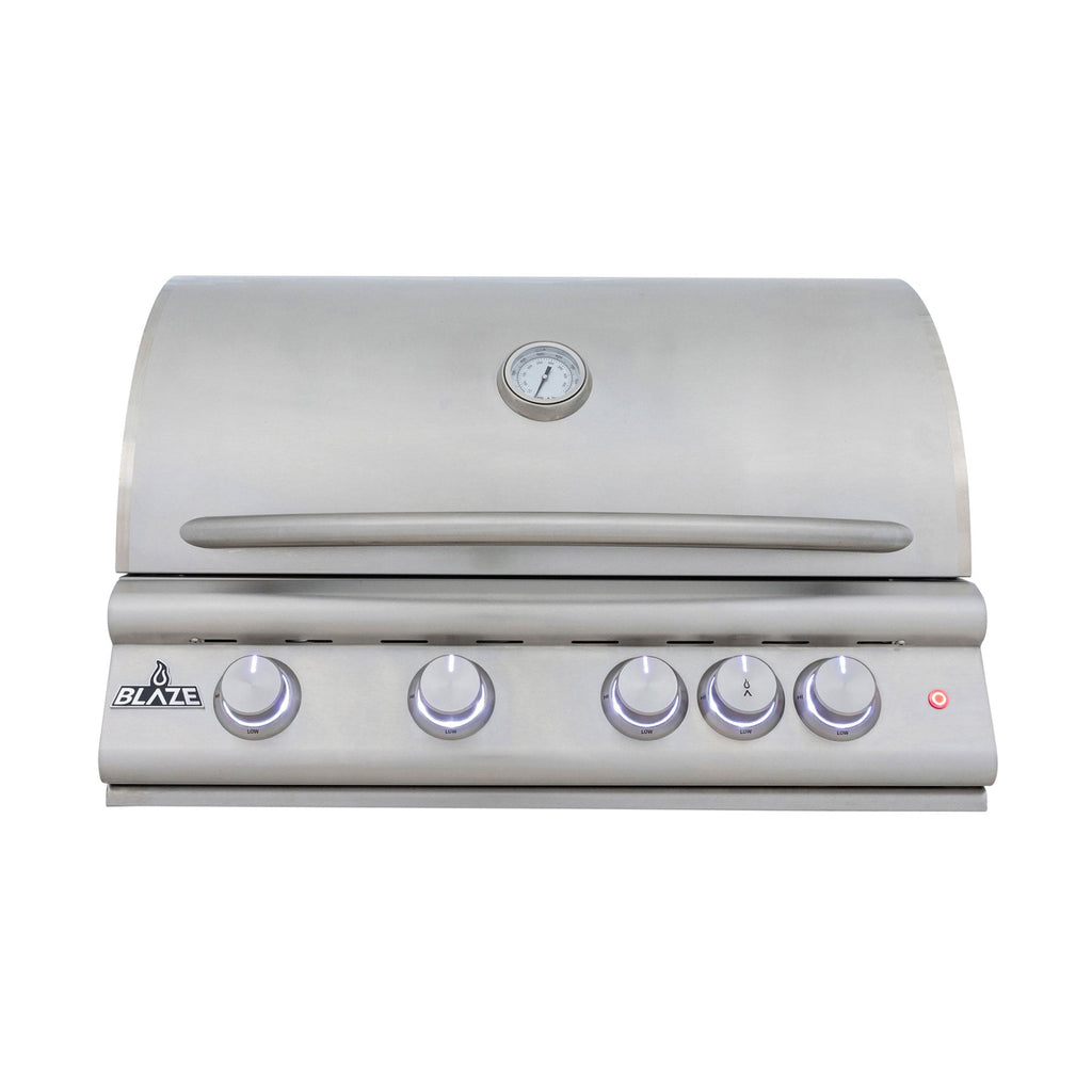 Blaze LTE+ 32-Inch 4-Burner Built-In Gas Grill with Lift-Assist Hood & Rear Infrared Burner