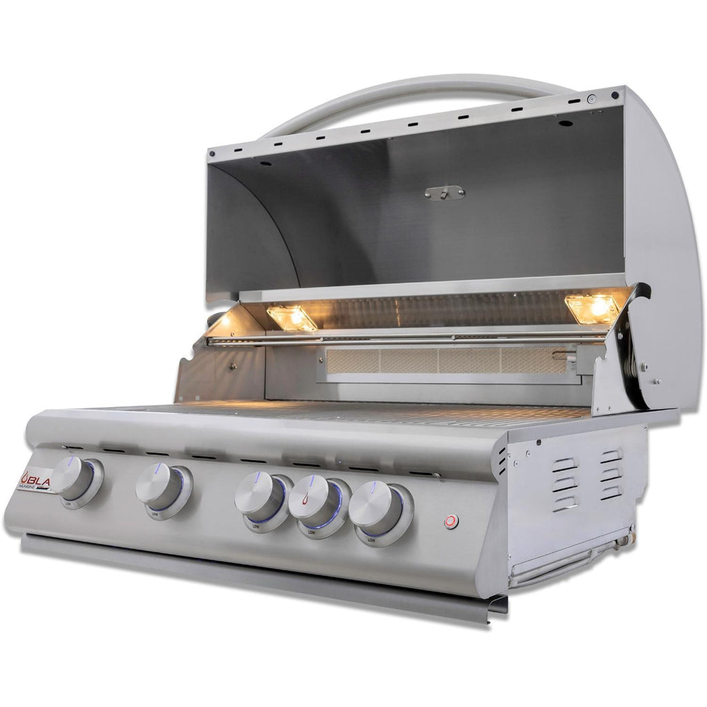 Blaze LTE+ Marine Grade 32-Inch 4-Burner Built-In Gas Grill with Rear Infrared Burner & Grill Lights