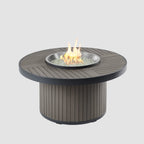 Kenwood and Brooks Round Chat Height Gas Fire Pit Table