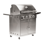 Broilmaster B-Series Deluxe 32-Inch Freestanding Stainless Steel Gas Grill with Rear Infrared Burner