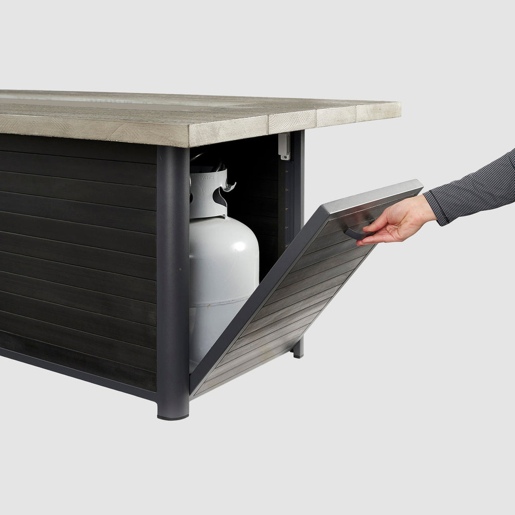 Cedar Ridge Linear Gas Fire Pit Table