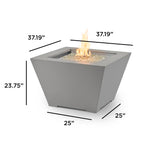 Cove Concrete Trapezoid Gas Fire Pit Bowl 37"