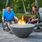 Cove Concrete Edge Gas Fire Pit Bowl 42"