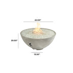 Cove Concrete Edge Gas Fire Pit Bowl 42"