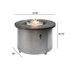 Edison Round Gas Fire Pit Table