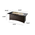 Montego Linear Gas Fire Pit Table