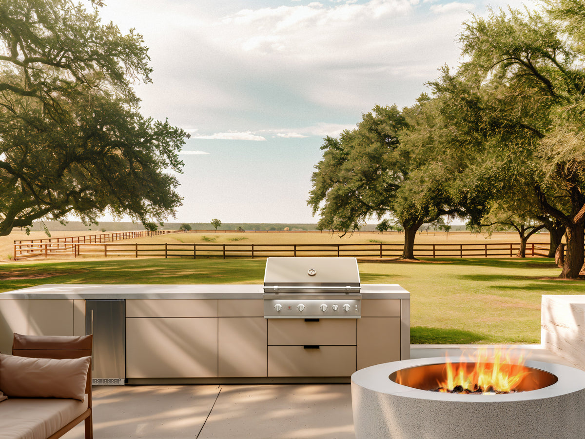 Summerset Quest 36-Inch 3-Burner Built-in Gas Grill with Rear Infrared Burner, Rotisserie Kit & Drop-In Griddle Plate