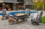 Uptown Black Linear Gas Fire Pit Table