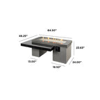 Uptown Black Linear Gas Fire Pit Table