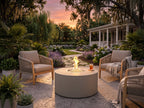 Vosera Round Gas Fire Pit Table