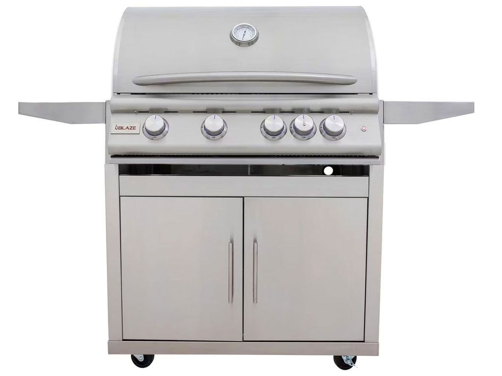 Blaze LTE+ 32-Inch 4-Burner Freestanding Gas Grill with Lift-Assist Hood & Rear Infrared Burner