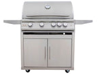 Blaze LTE+ 32-Inch 4-Burner Freestanding Gas Grill with Lift-Assist Hood & Rear Infrared Burner
