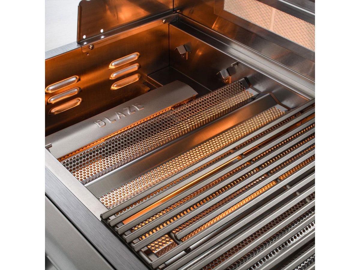 Blaze LTE+ 32-Inch 4-Burner Freestanding Gas Grill with Lift-Assist Hood & Rear Infrared Burner