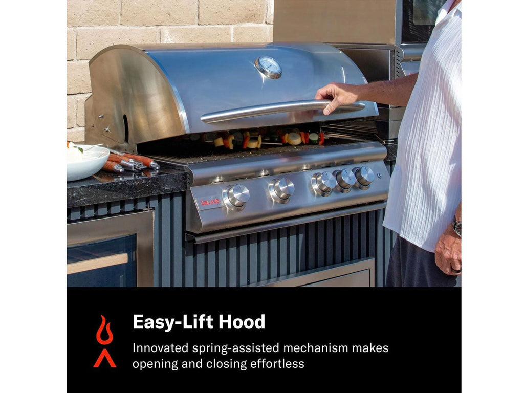 Blaze LTE+ 32-Inch 4-Burner Freestanding Gas Grill with Lift-Assist Hood & Rear Infrared Burner
