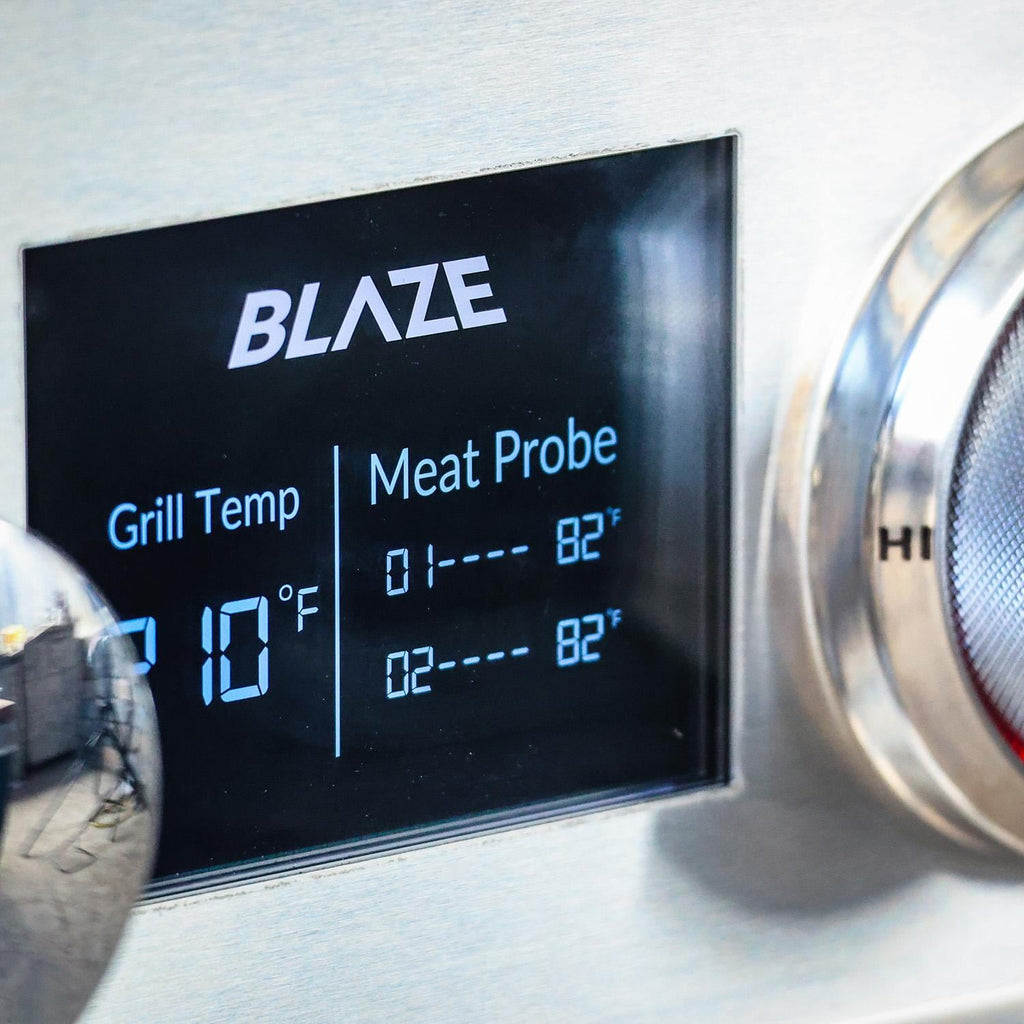Blaze LTE PRO 40-Inch 5-Burner Freestanding Grill with Digital Temperature Screen & Rotisserie