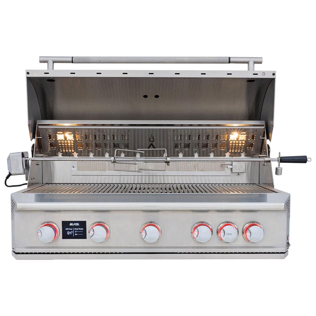 Blaze LTE PRO 40-Inch 5-Burner Built-In Grill with Digital Temperature Screen & Rotisserie