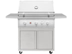 Summerset Quest 36-Inch 3-Burner Freestanding Gas Grill with Rear Infrared Burner, Rotisserie Kit & Drop-In Griddle Plate
