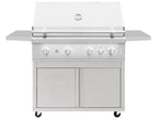 Summerset Quest 42-Inch 4 Burner Freestanding Gas Grill with Rear Infrared Burner, Rotisserie Kit & Drop-In Griddle Plate