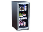 Summerset 15-inch Outdoor Rated Fridge with Glass Door