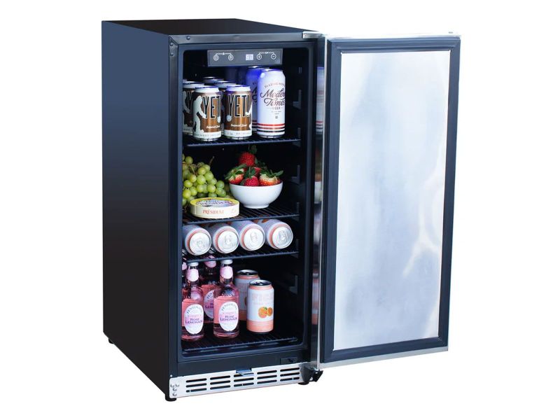 Summerset 15-inch Outdoor Rated Fridge with Stainless Door