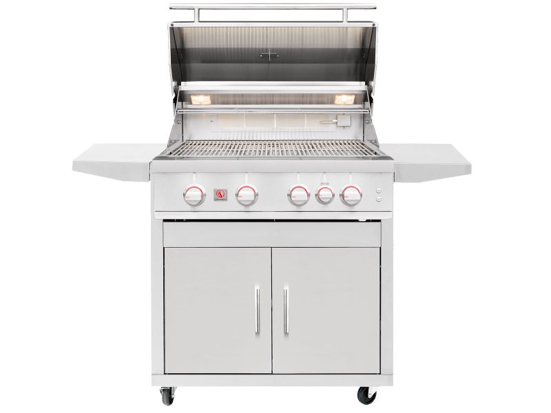 Summerset Sizzler Pro 32-inch 4-Burner Freestanding Gas Grill w/ Rear Infrared Burner