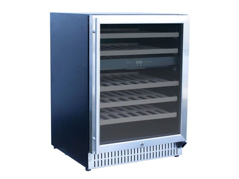 TrueFlame 24-Inch 5.3 Cu. Ft. Outdoor Rated Wine Cooler with Locking Door