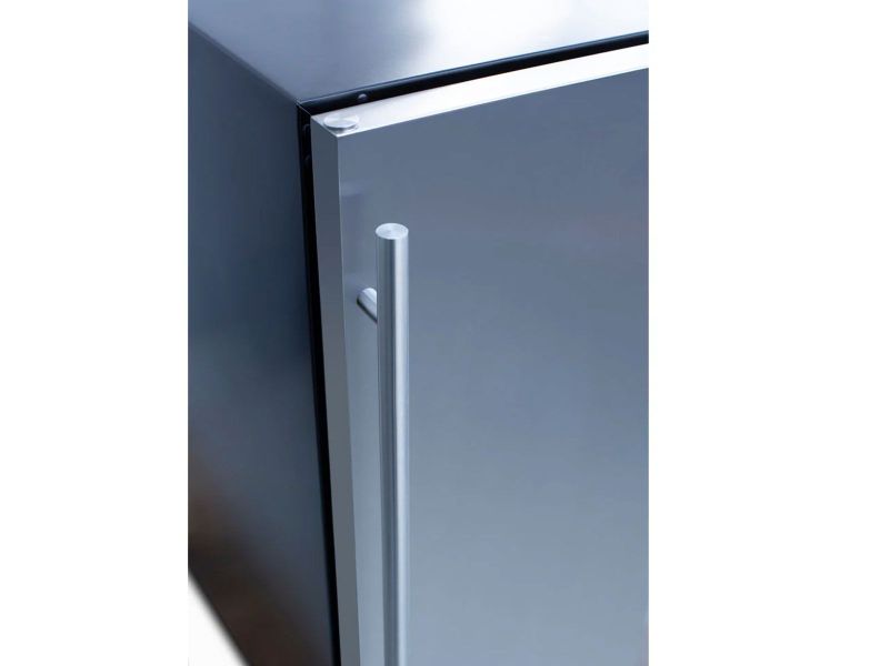 TrueFlame 15-Inch 3.2 Cu. Ft. Outdoor Rated Fridge with Stainless Door