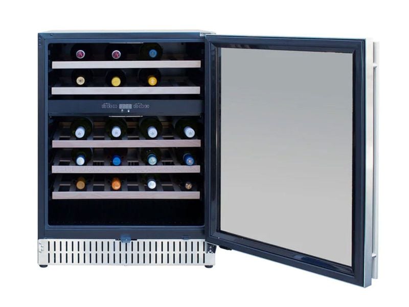 TrueFlame 24-Inch 5.3 Cu. Ft. Outdoor Rated Wine Cooler with Locking Door