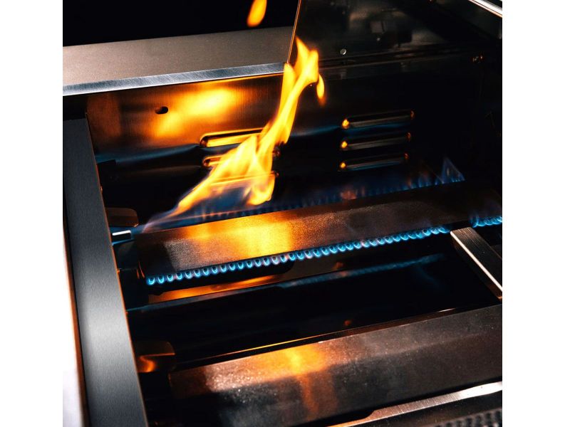 TrueFlame 32-Inch 4-Burner Freestanding Gas Grill with Rear Infrared Burner and Grill Lights