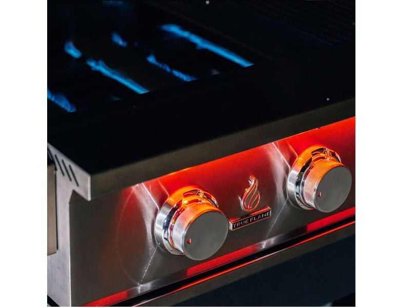 TrueFlame 25-Inch 3-Burner Freestanding Gas Grill with Grill Lights
