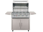 TrueFlame E-Series 32-Inch 4-Burner Gas Grill on Double Door Cart