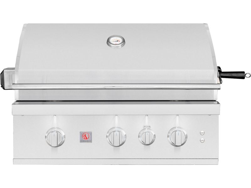 Summerset TRL Pro 32-Inch 3-Burner Built-In Gas Grill With Rear Infrared Burner and Rotisserie Kit